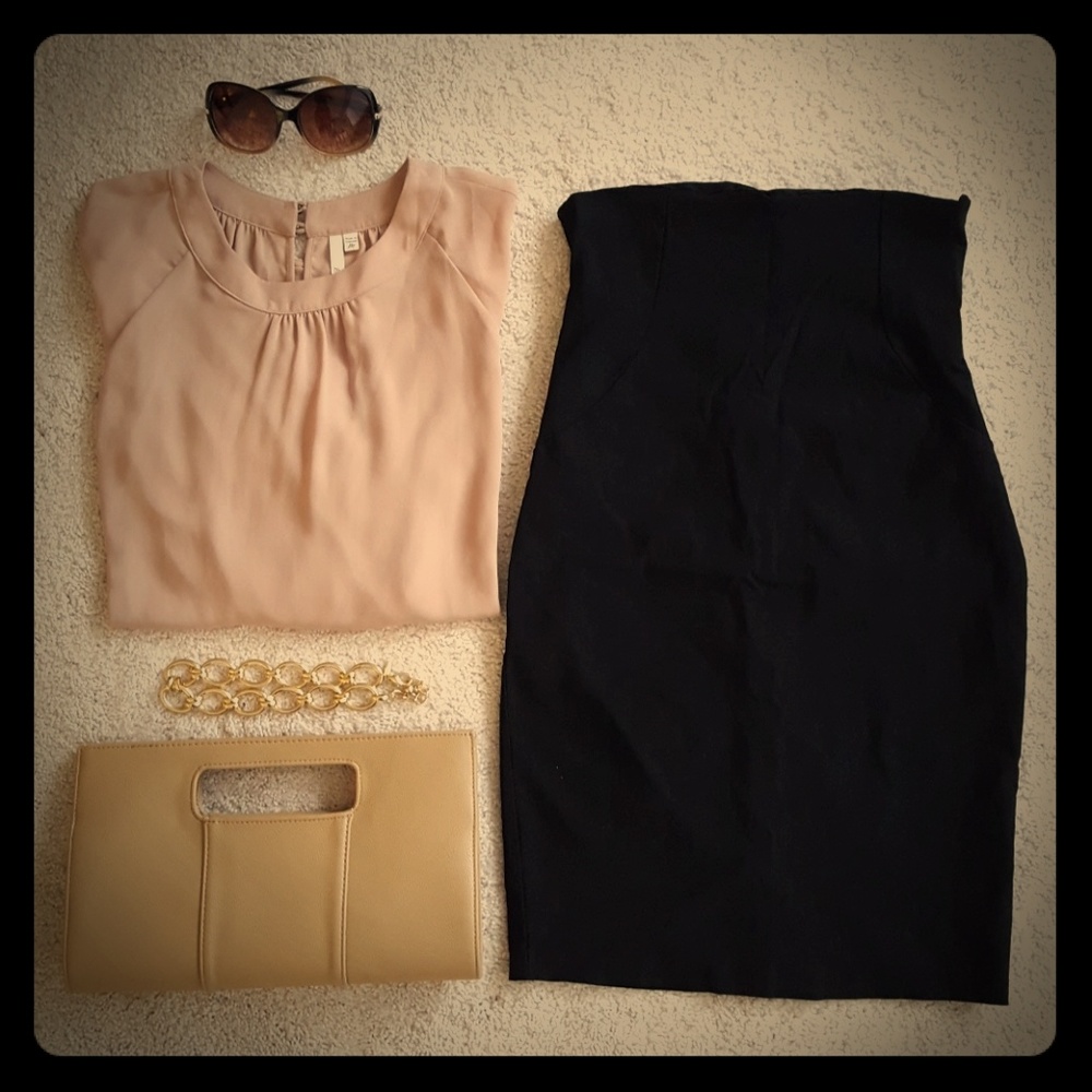 Classic high waist pencil skirt
